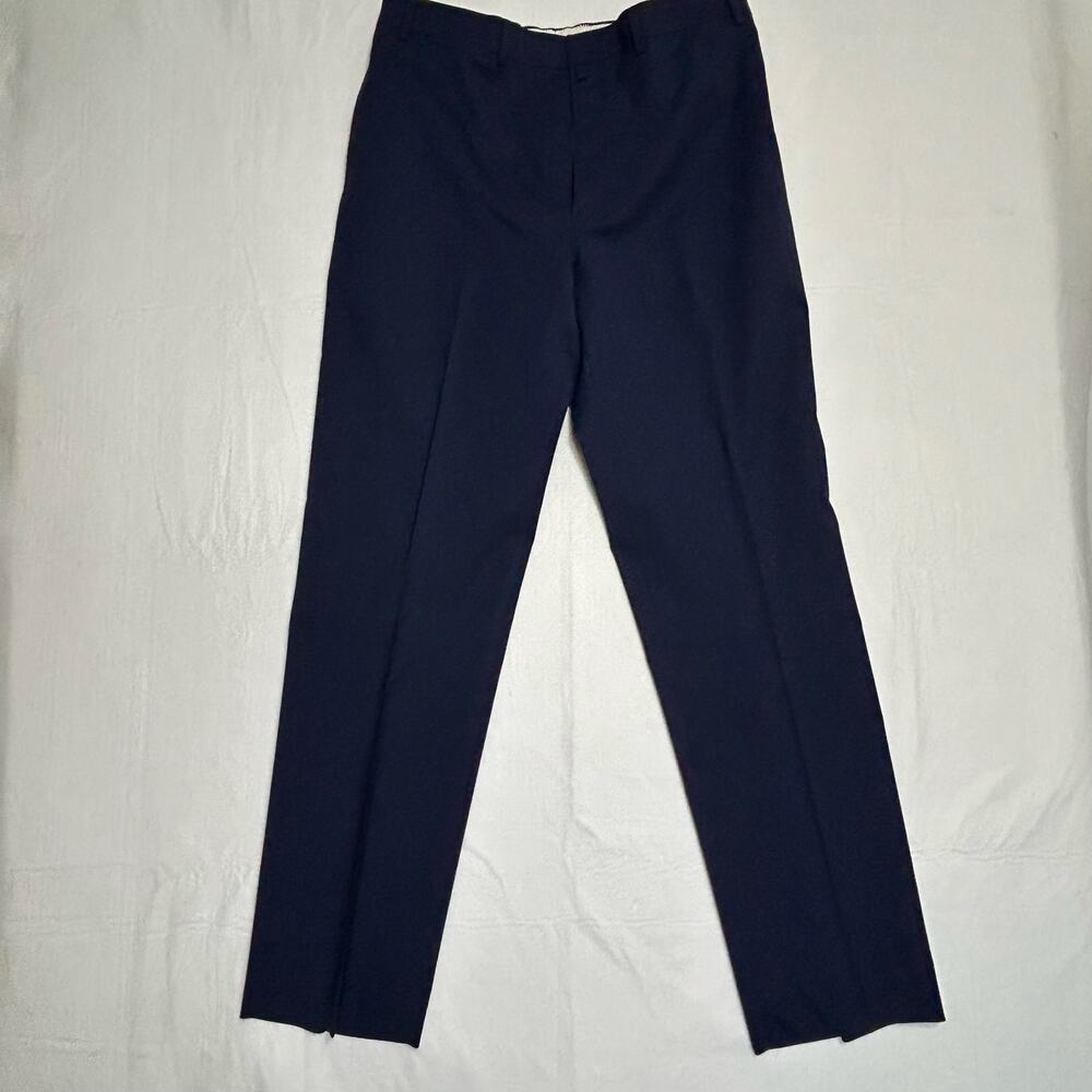 Ralph Lauren Slim Fit Pants Mens 38 x 34 Wool Navy VTG